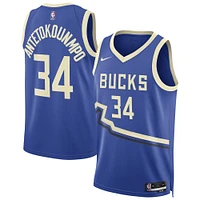 Unisex Nike Giannis Antetokounmpo Royal Milwaukee Bucks 2024/25 Swingman Player Jersey - City Edition