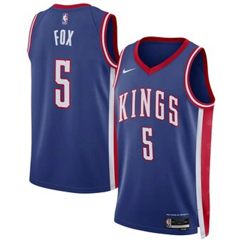 Unisex Nike De'Aaron Fox Blue Sacramento Kings 2024/25 Swingman Player Jersey - City Edition