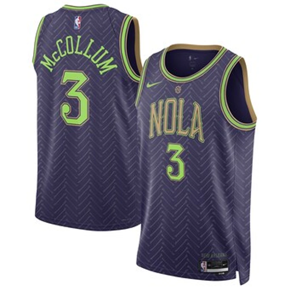 Unisex Nike CJ McCollum Purple New Orleans Pelicans 2024/25 Swingman Player Jersey - City Edition