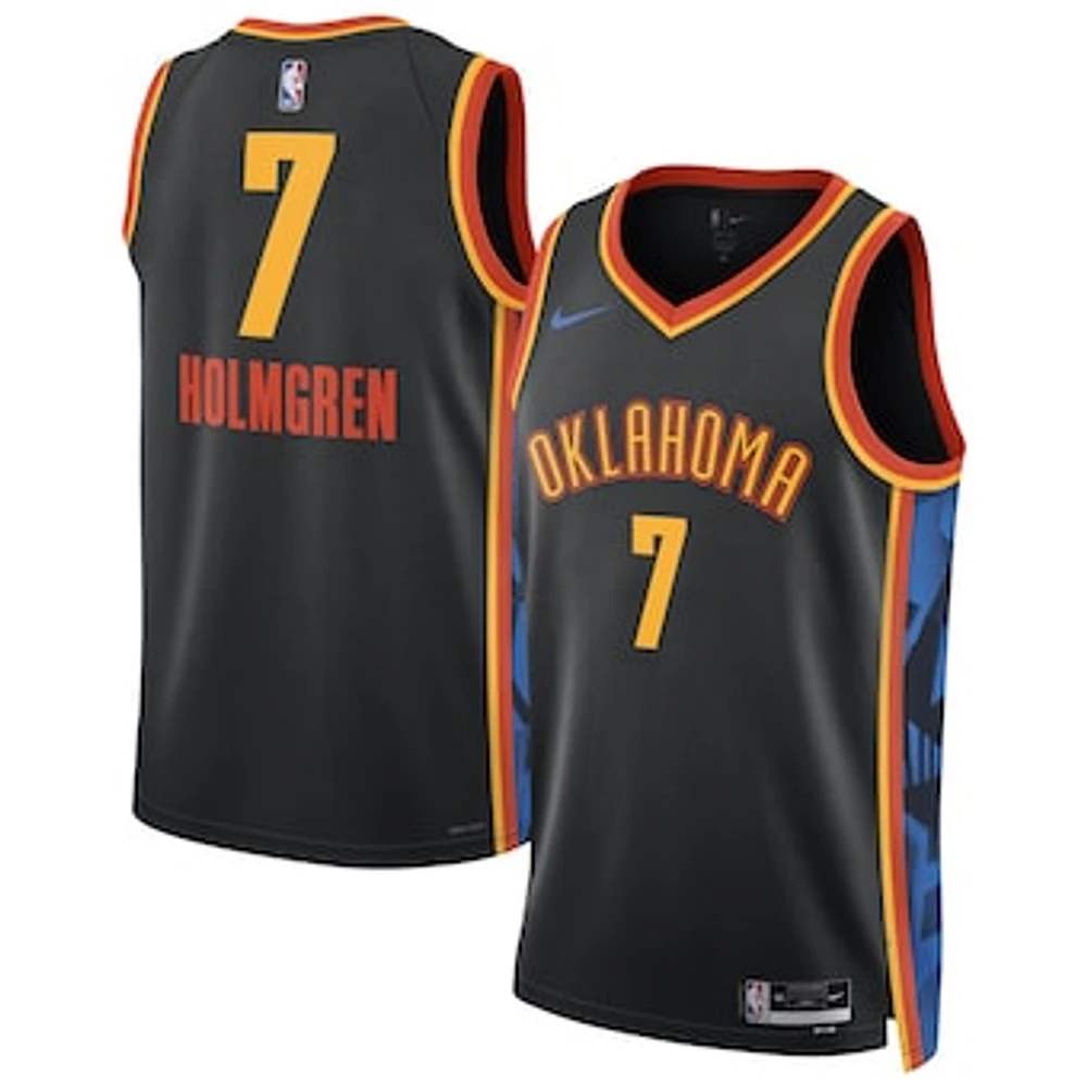 Unisex Nike Chet Holmgren Black Oklahoma City Thunder 2024/25 Swingman Player Jersey - Edition