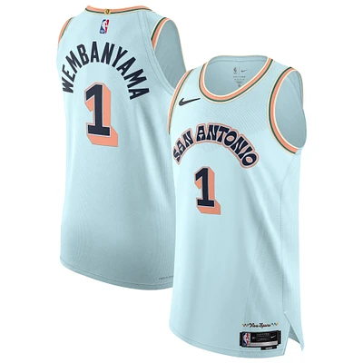 Men's Nike Victor Wembanyama Light Blue San Antonio Spurs 2024/25 Authentic Player Jersey - City Edition