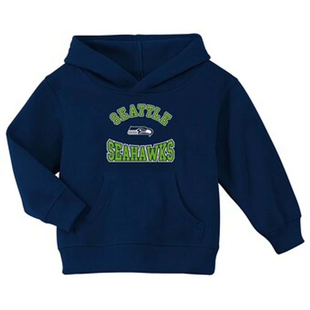 Toddler College Navy Seattle Seahawks Home Town Pullover Fleece Hoodie