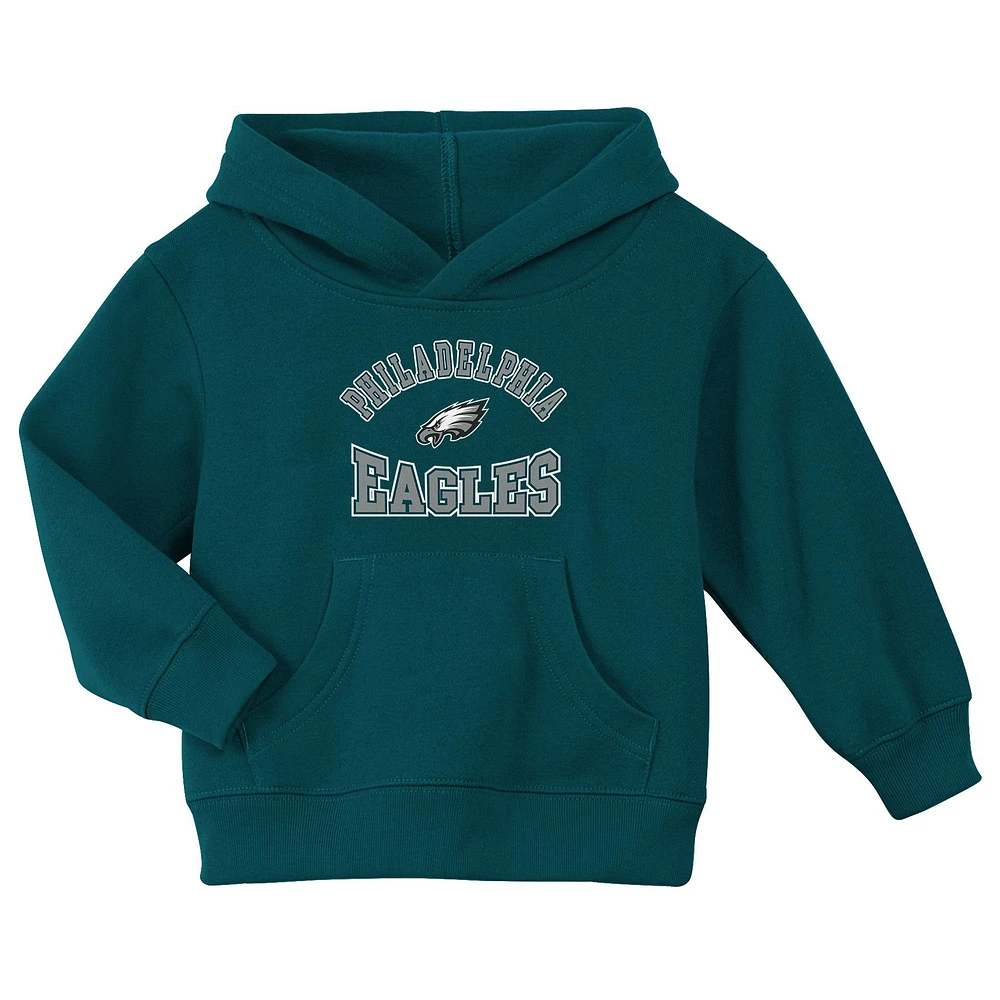 Toddler Midnight Green Philadelphia Eagles Home Town Pullover Fleece Hoodie