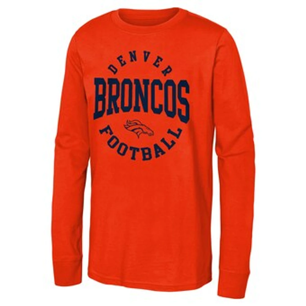 Youth  Orange Denver Broncos Around The Block Long Sleeve T-Shirt