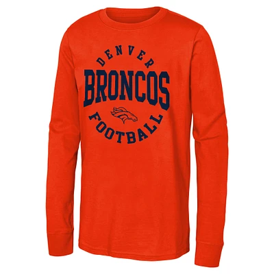 Youth  Orange Denver Broncos Around The Block Long Sleeve T-Shirt