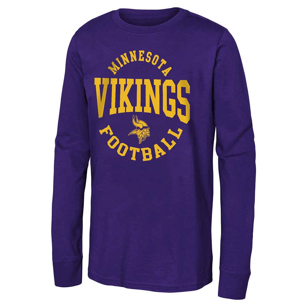 Youth  Purple Minnesota Vikings Around The Block Long Sleeve T-Shirt