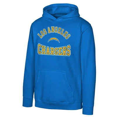 Youth Powder Blue Los Angeles Chargers Home Town Pullover Fleece Hoodie