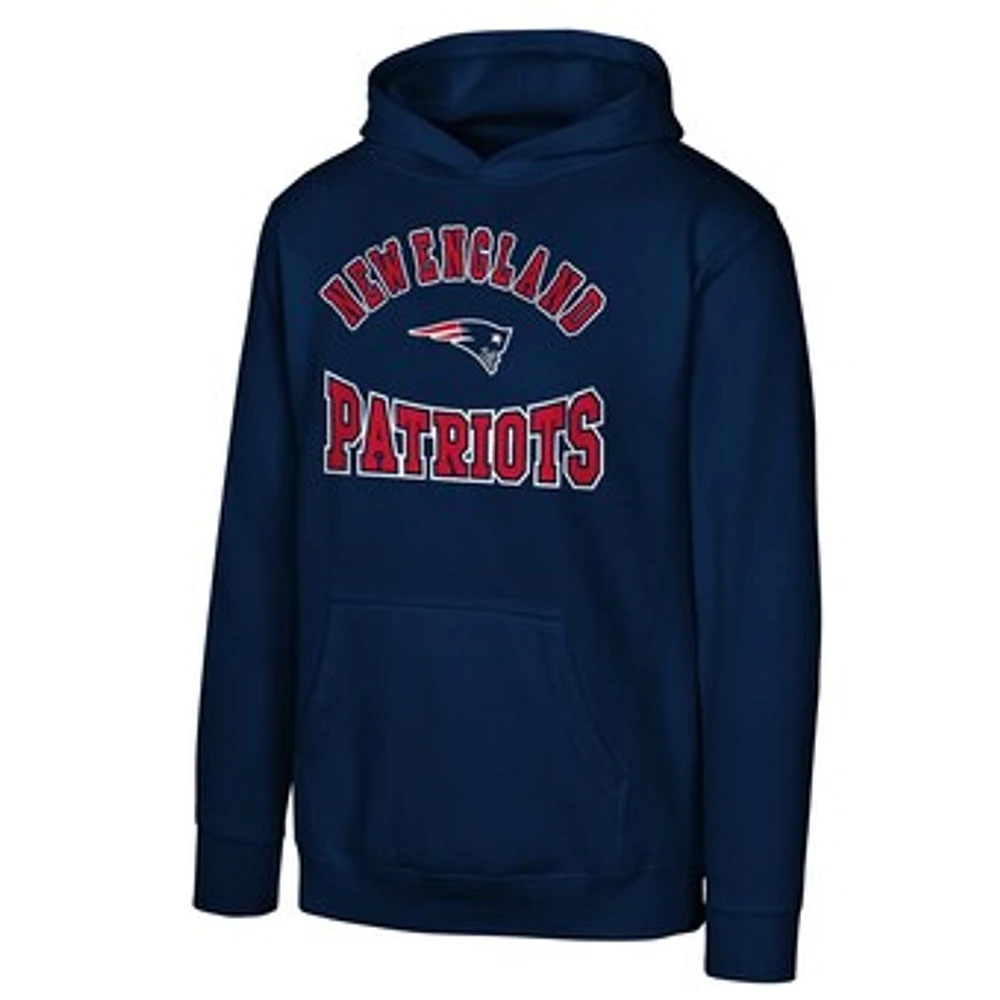 Youth Navy New England Patriots Home Town Pullover Fleece Hoodie