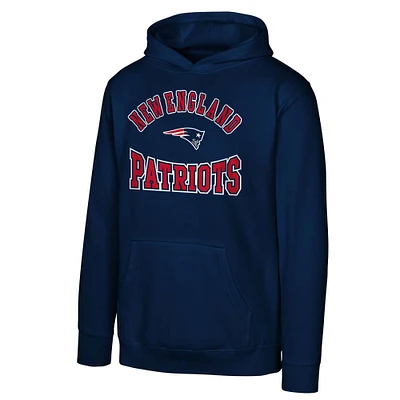 Youth Navy New England Patriots Home Town Pullover Fleece Hoodie