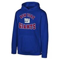 Youth Royal New York Giants Home Town Pullover Fleece Hoodie