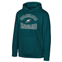 Youth Midnight Green Philadelphia Eagles Home Town Pullover Fleece Hoodie