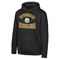 Youth Black Pittsburgh Steelers Home Town Pullover Fleece Hoodie