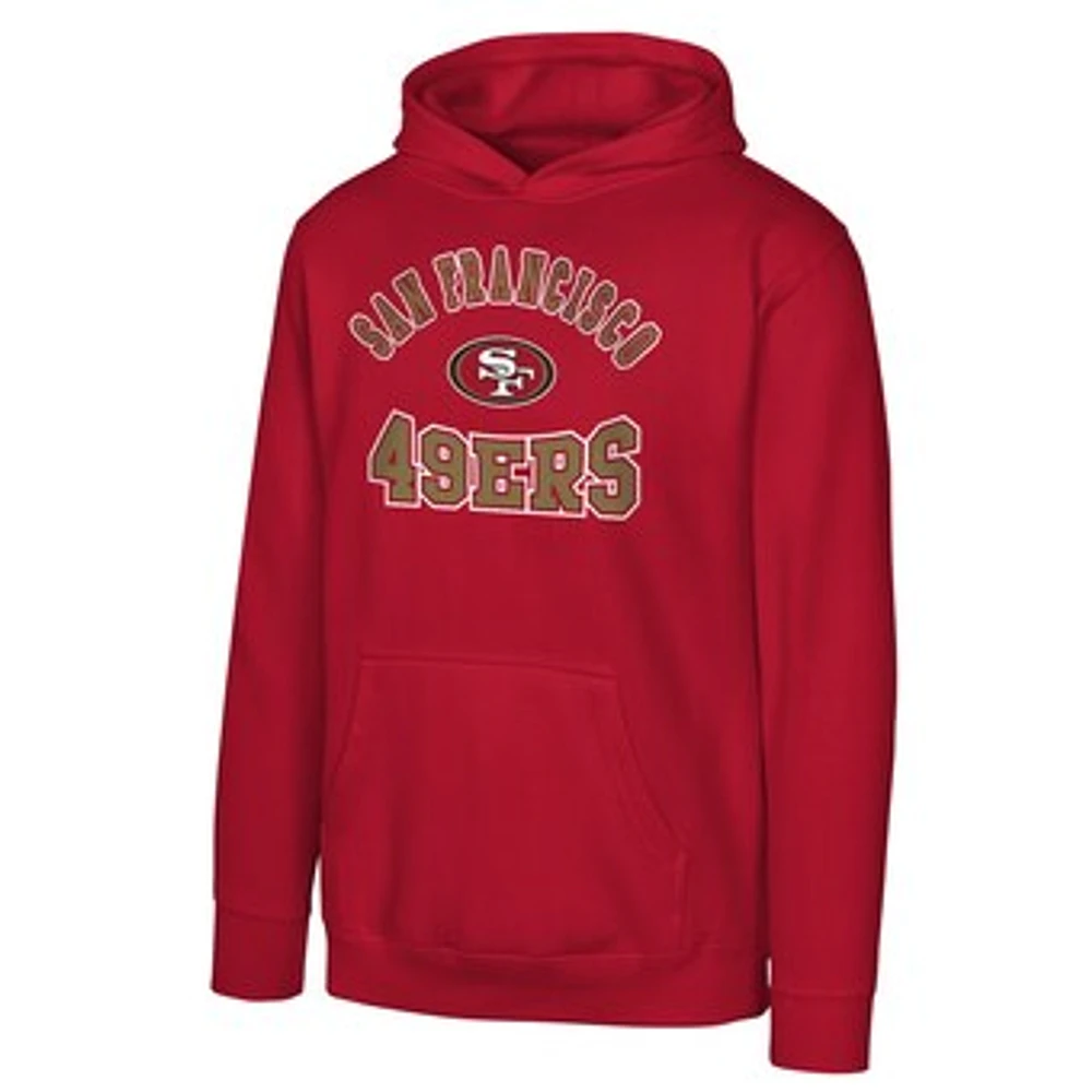 Youth Scarlet San Francisco 49ers Home Town Pullover Fleece Hoodie