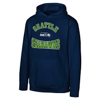 Youth College Navy Seattle Seahawks Home Town Pullover Fleece Hoodie