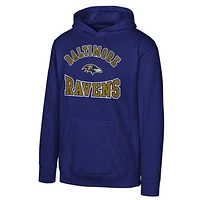 Youth Purple Baltimore Ravens Home Town Pullover Fleece Hoodie