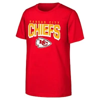 Youth Red Kansas City Chiefs On The Block T-Shirt