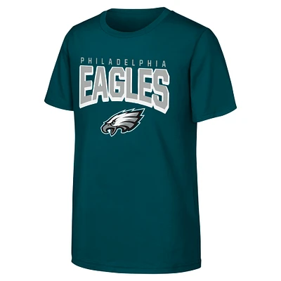 Youth Midnight Green Philadelphia Eagles On The Block T-Shirt