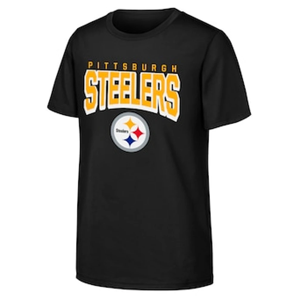 Youth Black Pittsburgh Steelers On The Block T-Shirt