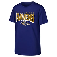 Youth Purple Baltimore Ravens On The Block T-Shirt