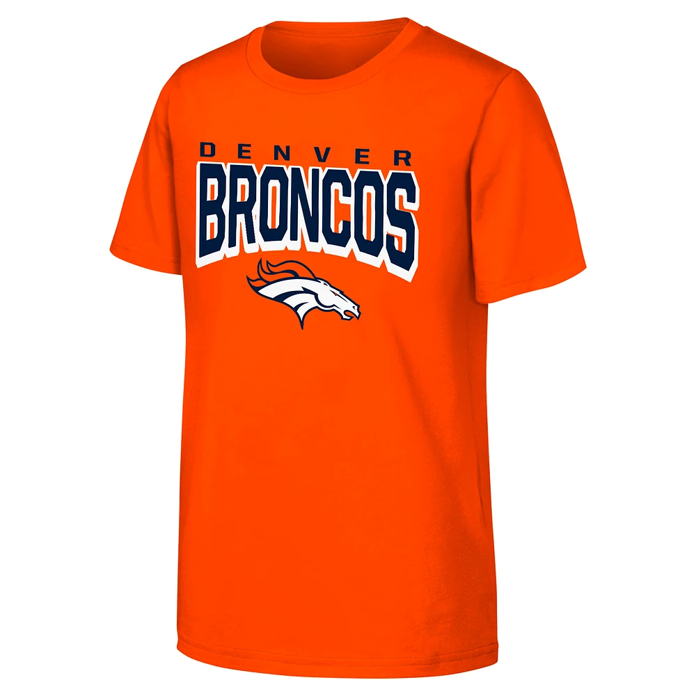 Youth Orange Denver Broncos On The Block T-Shirt