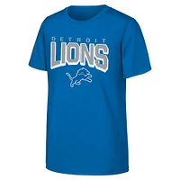 Youth Blue Detroit Lions On The Block T-Shirt