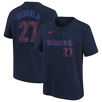 Youth Nike Vladimir Guerrero Jr. Navy Toronto Blue Jays 2024 City Connect Name & Number T-Shirt