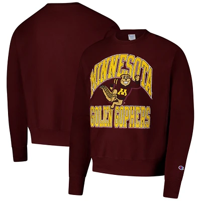 Men's Champion Maroon Minnesota Golden Gophers Vault Late Night Reverse Weave Pullover Sweatshirt