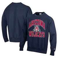 Men's Champion Navy Arizona Wildcats Vault Late Night Reverse Weave Pullover Sweatshirt