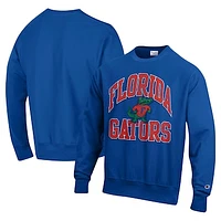 Men's Champion Royal Florida Gators Vault Late Night Reverse Weave Pullover Sweatshirt