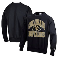 Men's Champion Black Colorado Buffaloes Vault Late Night Reverse Weave Pullover Sweatshirt