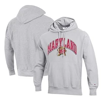 Men's Champion Gray Maryland Terrapins Vault Late Night Reverse Weave Pullover Hoodie