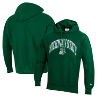 Men's Champion Green Michigan State Spartans Vault Late Night Reverse Weave Pullover Hoodie