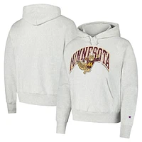 Men's Champion Gray Minnesota Golden Gophers Vault Late Night Reverse Weave Pullover Hoodie