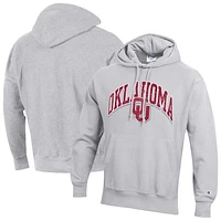 Men's Champion Gray Oklahoma Sooners Vault Late Night Reverse Weave Pullover Hoodie