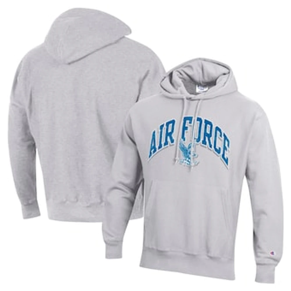 Men's Champion Gray Air Force Falcons Vault Late Night Reverse Weave Pullover Hoodie