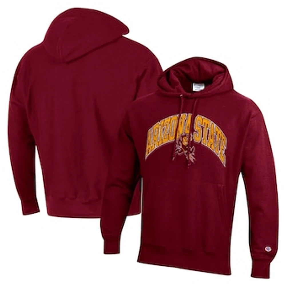 Men's Champion Maroon Arizona State Sun Devils Vault Late Night Reverse Weave Pullover Hoodie