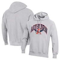 Men's Champion Gray Auburn Tigers Vault Late Night Reverse Weave Pullover Hoodie