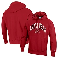 Men's Champion Cardinal Arkansas Razorbacks Vault Late Night Reverse Weave Pullover Hoodie