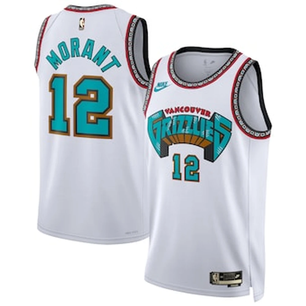 Unisex Nike Ja Morant White Memphis Grizzlies 2024/25 Swingman Jersey - Classic Edition