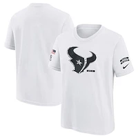 Youth Nike White Houston Texans 2024 Salute To Service T-Shirt