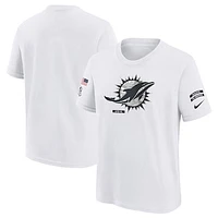 Youth Nike White Miami Dolphins 2024 Salute To Service T-Shirt