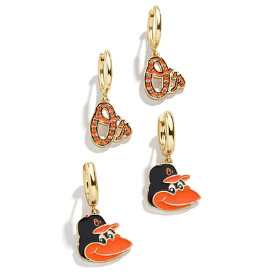 BaubleBar Baltimore Orioles 2-Pack Hoops Earrings Set