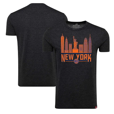 Unisex Sportiqe Black New York Knicks Comfy Super Soft Tri-Blend T-Shirt