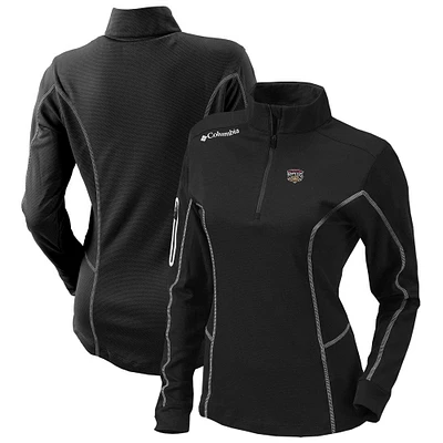 Women's Columbia  Black Wisconsin Timber Rattlers Omni-Wick Shotgun Quarter-Zip Pullover Top