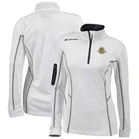 Women's Columbia  White Charleston RiverDogs Omni-Wick Shotgun Quarter-Zip Pullover Top