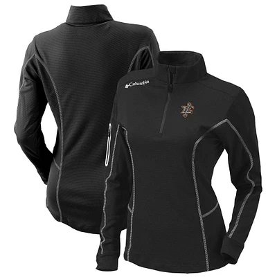 Women's Columbia  Black Inland Empire 66ers Omni-Wick Shotgun Quarter-Zip Pullover Top