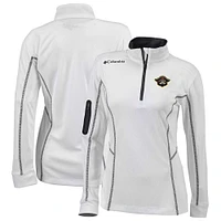 Women's Columbia  White Bradenton Marauders Omni-Wick Shotgun Quarter-Zip Pullover Top