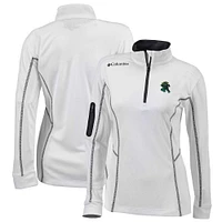Women's Columbia  White Eugene Emeralds Omni-Wick Shotgun Quarter-Zip Pullover Top