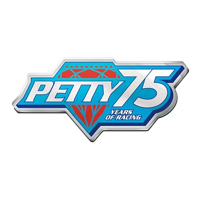 WinCraft  Richard Petty 75th Anniversary Metallic Auto Emblem