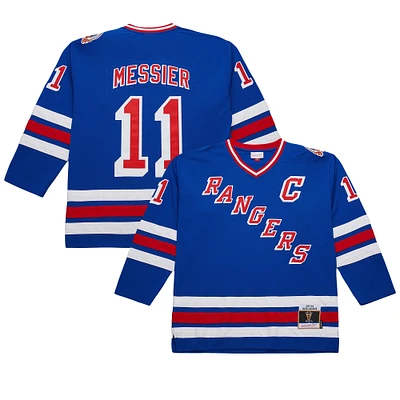 Men's Mitchell & Ness Mark Messier Blue New York Rangers Big Tall 1993/94 Line 2.0 Jersey